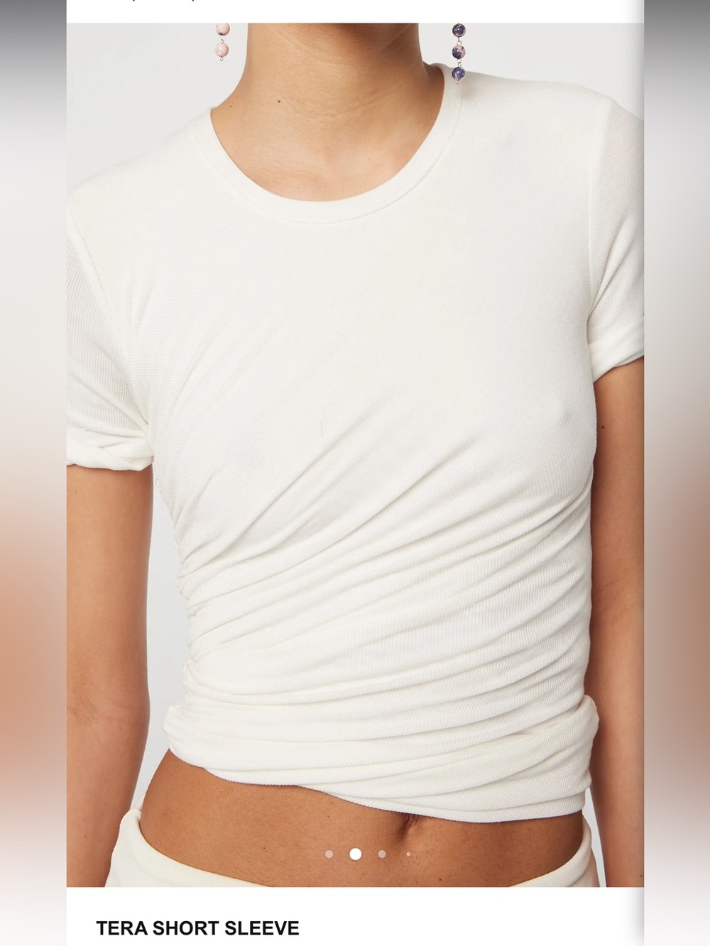 The Line by K Tera Short Sleeve Tee in Ivory